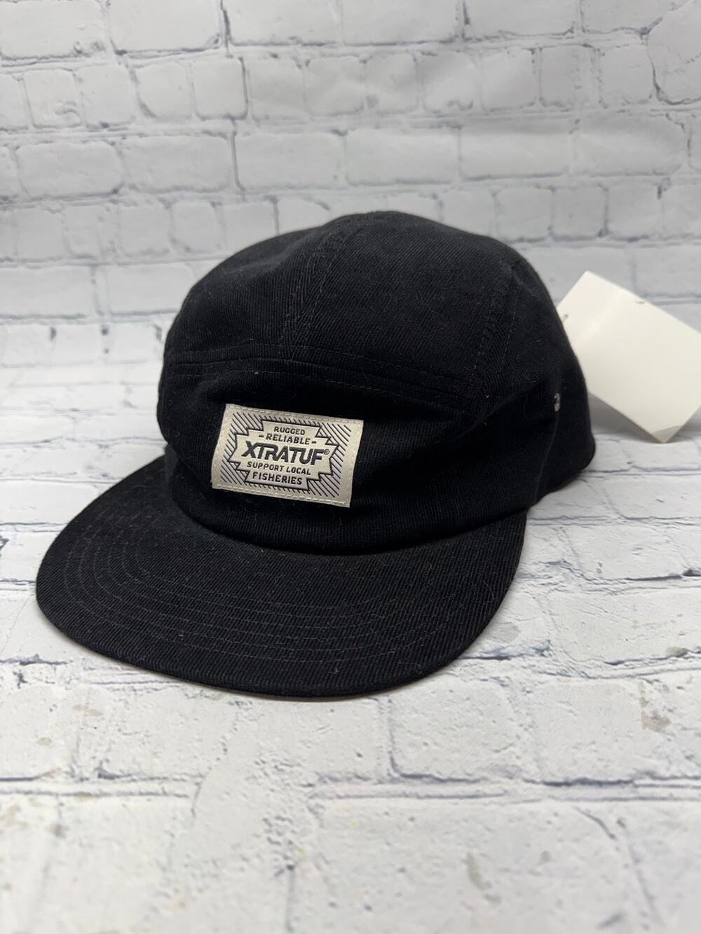 XTRATUF 5 Panel Unisex Adjustable Hat Black Corduroy Unisex